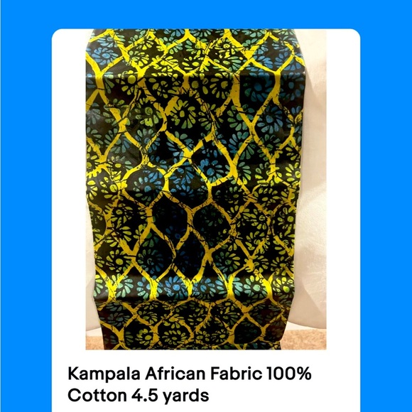 Kampala African Fabric 100% Cotton 4.5 yards - Picture 2 of 2